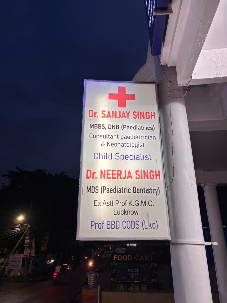 Signboard of Dr. Sanjay Singh's clinic
